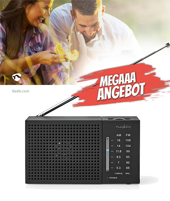 Nedis RDFM1200BK Radio Megaaa Angebot