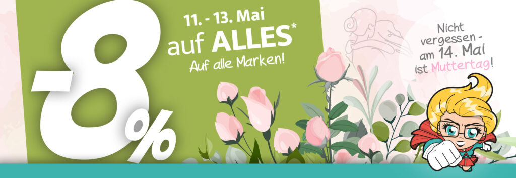 -8% auf ALLES* Aktion: 20 Prozent Rabatt